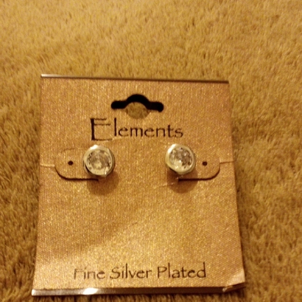 Element‎ Silver Plated Crystal Earrings